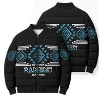 Aotearoa Atua Ranginui Personalised Bomber Puffer Jacket Maori Sky Father Taniko Motifs LT14 - Polynesian Pride