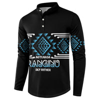 Aotearoa Atua Ranginui Personalised Button Sweatshirt Maori Sky Father Taniko Motifs LT14 - Polynesian Pride