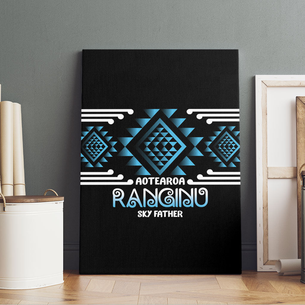 Aotearoa Atua Ranginui Canvas Wall Art Maori Sky Father Taniko Motifs LT14 - Polynesian Pride