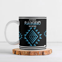 Aotearoa Atua Ranginui Personalised Ceramic Mug Maori Sky Father Taniko Motifs LT14 Blue - Polynesian Pride