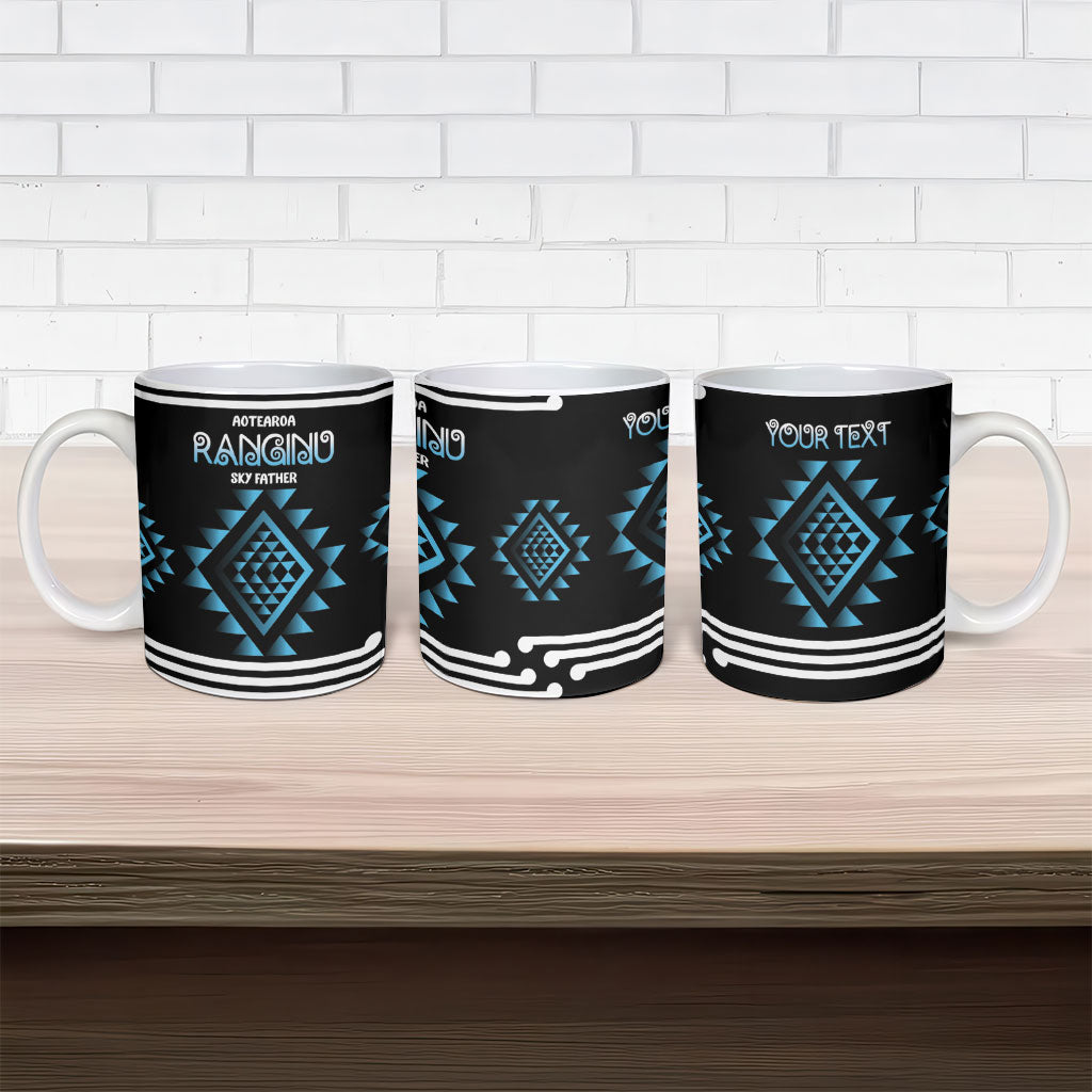 Aotearoa Atua Ranginui Personalised Ceramic Mug Maori Sky Father Taniko Motifs LT14 - Polynesian Pride