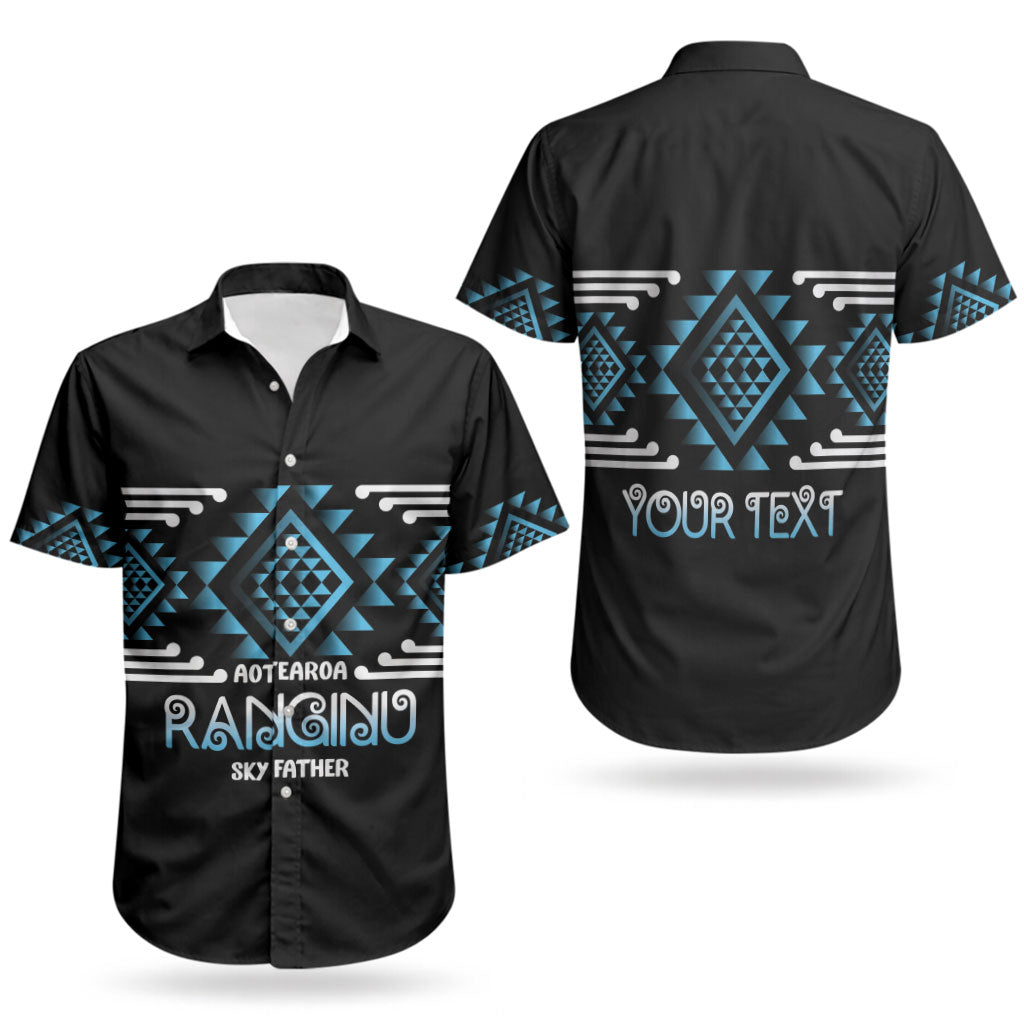 Aotearoa Atua Ranginui Personalised Couples Matching Off Shoulder Maxi Dress and Hawaiian Shirt Maori Sky Father Taniko Motifs LT14 - Polynesian Pride