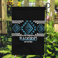 Aotearoa Atua Ranginui Garden Flag Maori Sky Father Taniko Motifs LT14 Garden Flag Blue - Polynesian Pride
