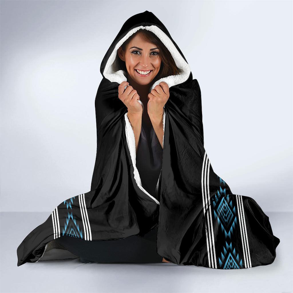 Aotearoa Atua Ranginui Hooded Blanket Maori Sky Father Taniko Motifs LT14 - Polynesian Pride