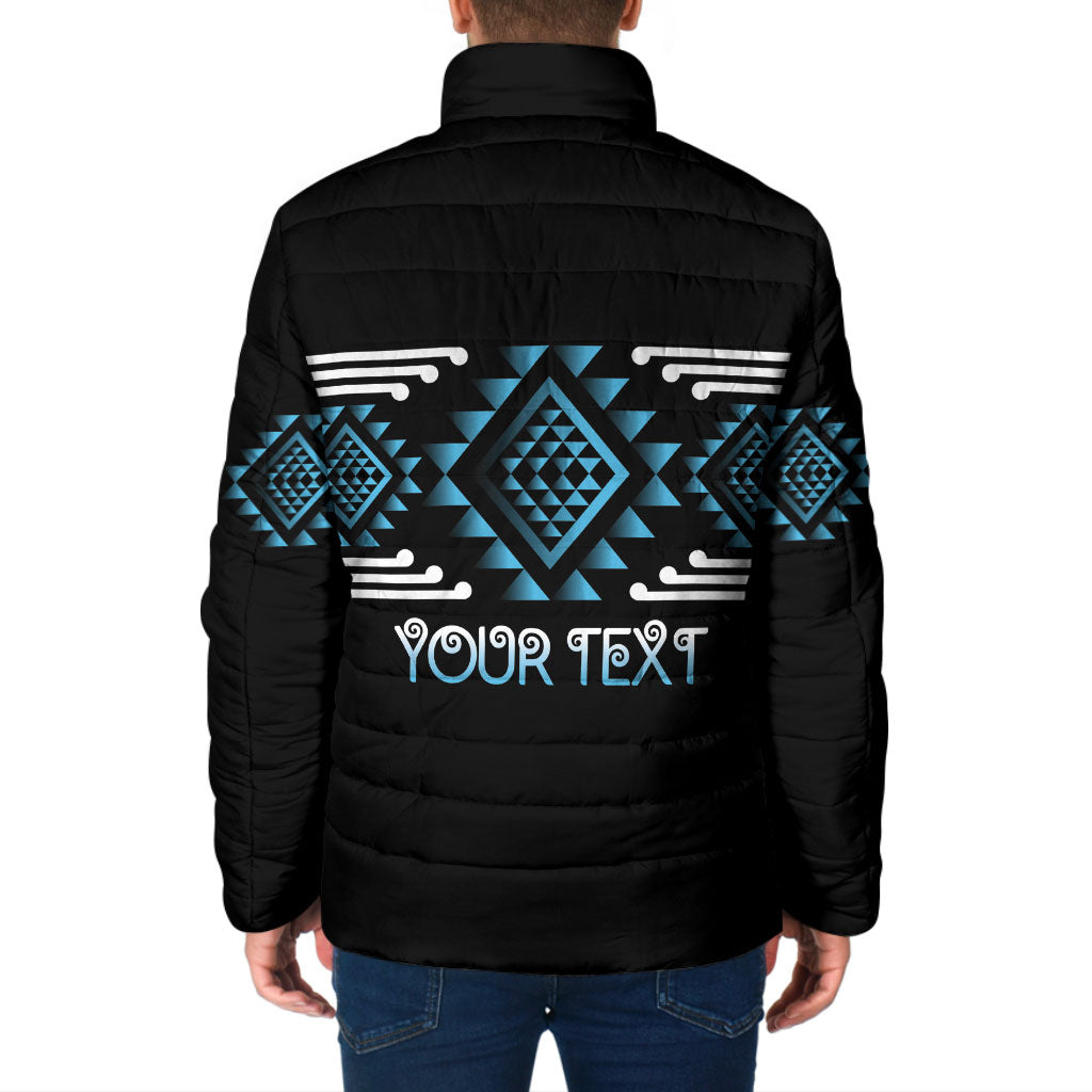 Aotearoa Atua Ranginui Personalised Padded Jacket Maori Sky Father Taniko Motifs LT14 - Polynesian Pride