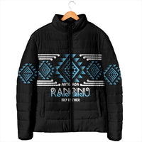 Aotearoa Atua Ranginui Personalised Padded Jacket Maori Sky Father Taniko Motifs LT14 - Polynesian Pride