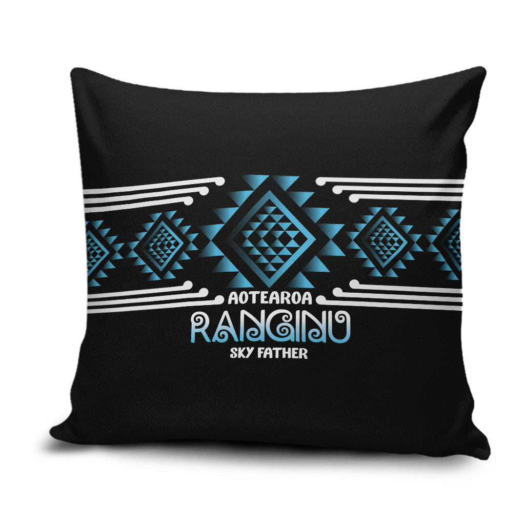 Aotearoa Atua Ranginui Pillow Cover Maori Sky Father Taniko Motifs LT14 Blue - Polynesian Pride