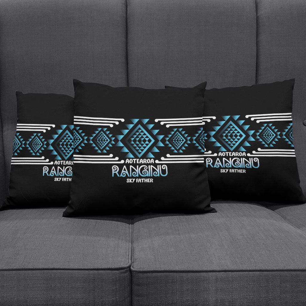 Aotearoa Atua Ranginui Pillow Cover Maori Sky Father Taniko Motifs LT14 - Polynesian Pride