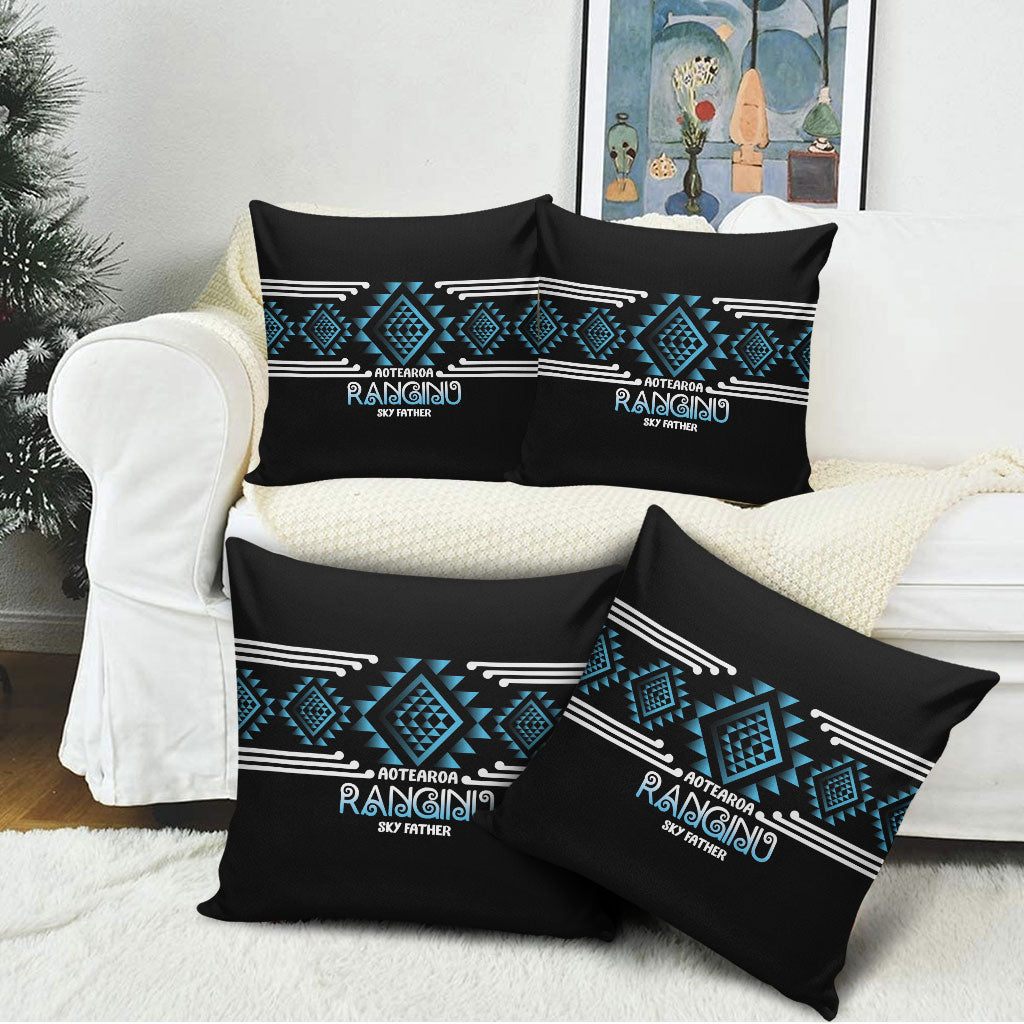 Aotearoa Atua Ranginui Pillow Cover Maori Sky Father Taniko Motifs LT14 - Polynesian Pride
