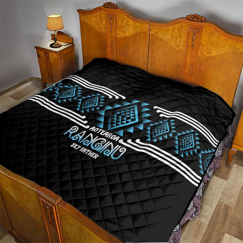 Aotearoa Atua Ranginui Quilt Maori Sky Father Taniko Motifs LT14 - Polynesian Pride