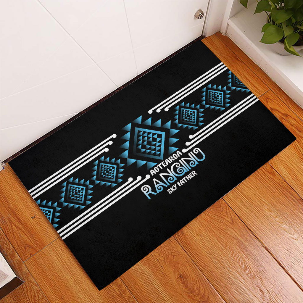 Aotearoa Atua Ranginui Rubber Doormat Maori Sky Father Taniko Motifs LT14 - Polynesian Pride