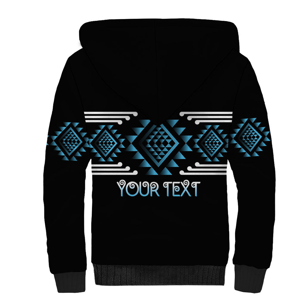 Aotearoa Atua Ranginui Personalised Sherpa Hoodie Maori Sky Father Taniko Motifs LT14 - Polynesian Pride