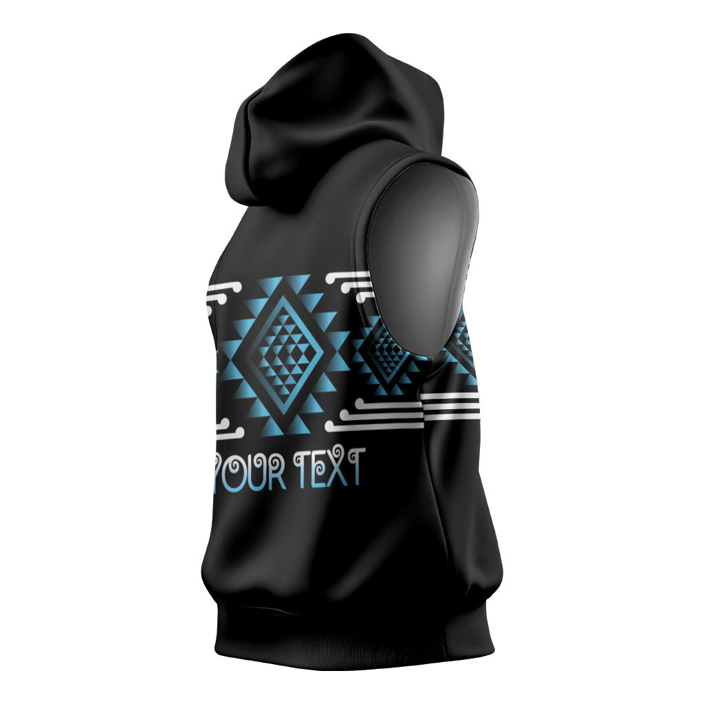Aotearoa Atua Ranginui Personalised Sleeveless Hoodie Maori Sky Father Taniko Motifs LT14 - Polynesian Pride