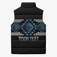 Aotearoa Atua Ranginui Personalised Sleeveless Puffer Jacket Maori Sky Father Taniko Motifs LT14 - Polynesian Pride