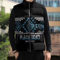 Aotearoa Atua Ranginui Personalised Sleeveless Puffer Jacket Maori Sky Father Taniko Motifs LT14 - Polynesian Pride