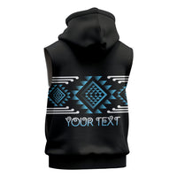 Aotearoa Atua Ranginui Personalised Sleeveless Zip Hoodie Maori Sky Father Taniko Motifs LT14 - Polynesian Pride