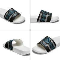 Aotearoa Atua Ranginui Slide Sandals Maori Sky Father Taniko Motifs LT14 - Polynesian Pride