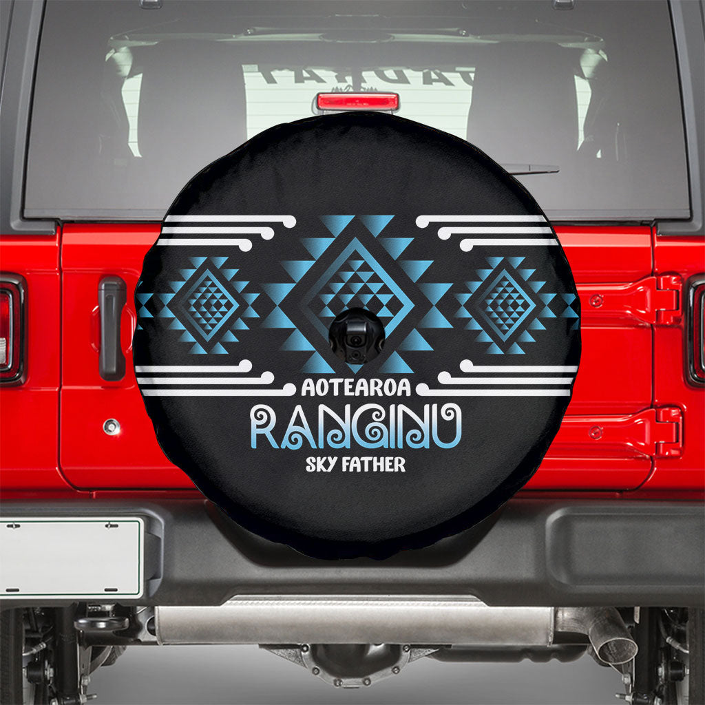 Aotearoa Atua Ranginui Spare Tire Cover Maori Sky Father Taniko Motifs LT14 - Polynesian Pride