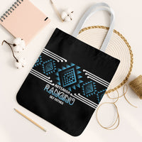 Aotearoa Atua Ranginui Tote Bag Maori Sky Father Taniko Motifs LT14 White Strap One Size Blue - Polynesian Pride