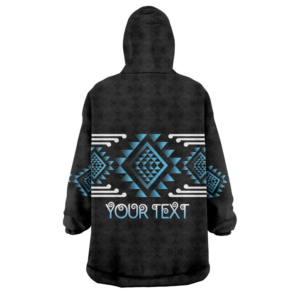 Aotearoa Atua Ranginui Personalised Wearable Blanket Hoodie Maori Sky Father Taniko Motifs LT14 - Polynesian Pride