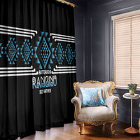 Aotearoa Atua Ranginui Window Curtain Maori Sky Father Taniko Motifs LT14 - Polynesian Pride