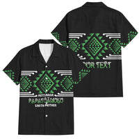 Aotearoa Atua Papatuanuku Personalised Family Matching Summer Maxi Dress and Hawaiian Shirt Maori Earth Mother Taniko Motifs LT14 Dad's Shirt - Short Sleeve Green - Polynesian Pride