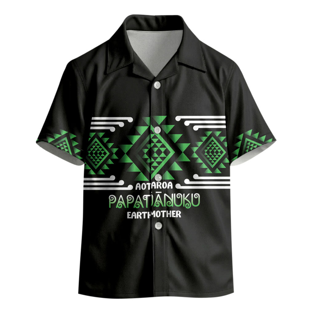 Aotearoa Atua Papatuanuku Personalised Kid Hawaiian Shirt Maori Earth Mother Taniko Motifs LT14 - Polynesian Pride
