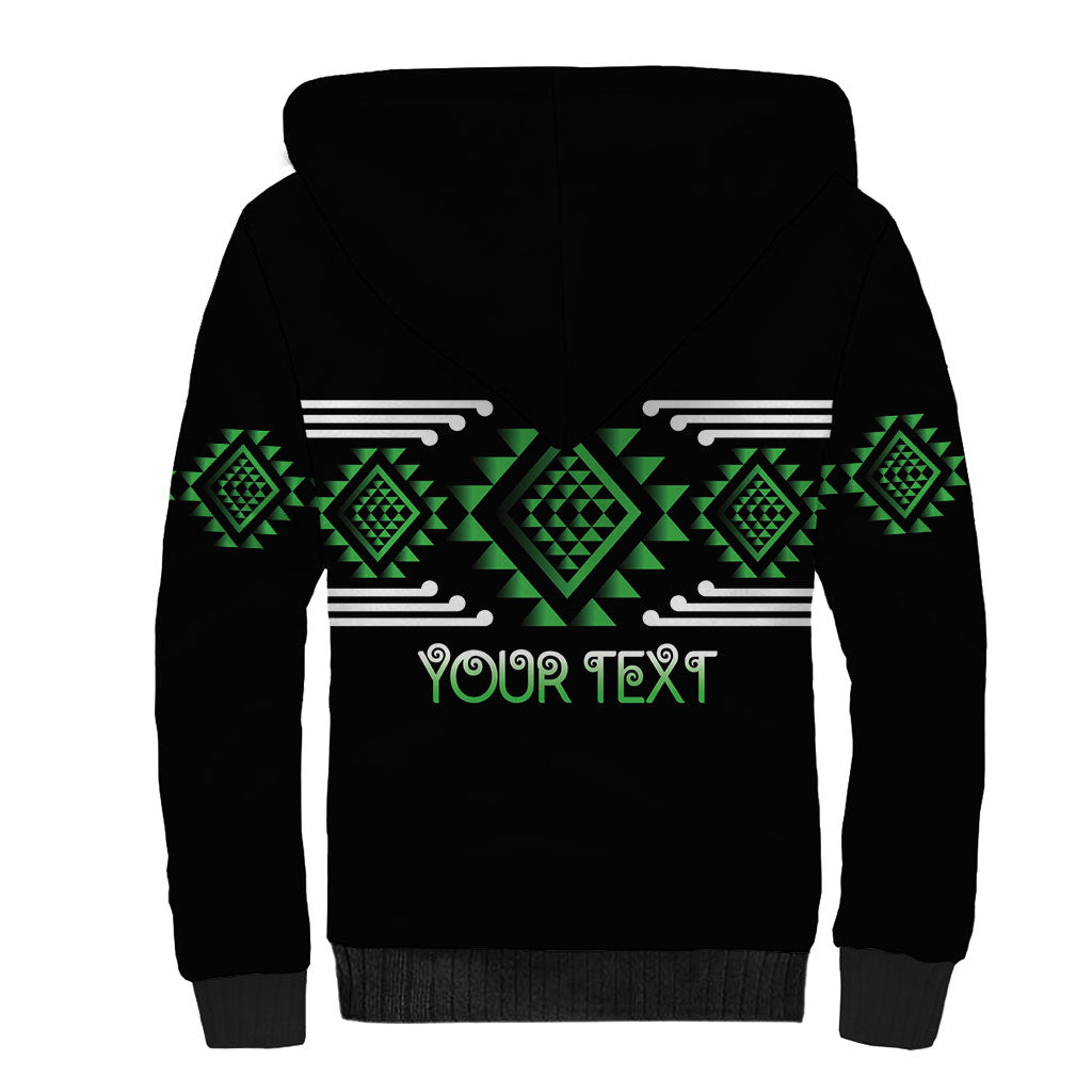 Aotearoa Atua Papatuanuku Personalised Sherpa Hoodie Maori Earth Mother Taniko Motifs LT14 - Polynesian Pride