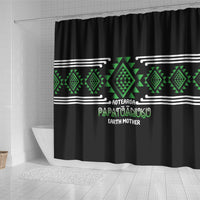 Aotearoa Atua Papatuanuku Shower Curtain Maori Earth Mother Taniko Motifs LT14 - Polynesian Pride