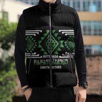 Aotearoa Atua Papatuanuku Personalised Sleeveless Puffer Jacket Maori Earth Mother Taniko Motifs LT14 - Polynesian Pride