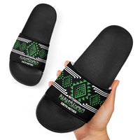 Aotearoa Atua Papatuanuku Slide Sandals Maori Earth Mother Taniko Motifs LT14 - Polynesian Pride