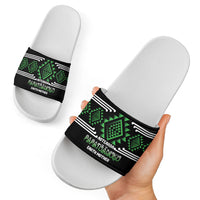 Aotearoa Atua Papatuanuku Slide Sandals Maori Earth Mother Taniko Motifs LT14 - Polynesian Pride