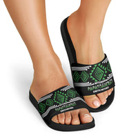 Aotearoa Atua Papatuanuku Slide Sandals Maori Earth Mother Taniko Motifs LT14 - Polynesian Pride