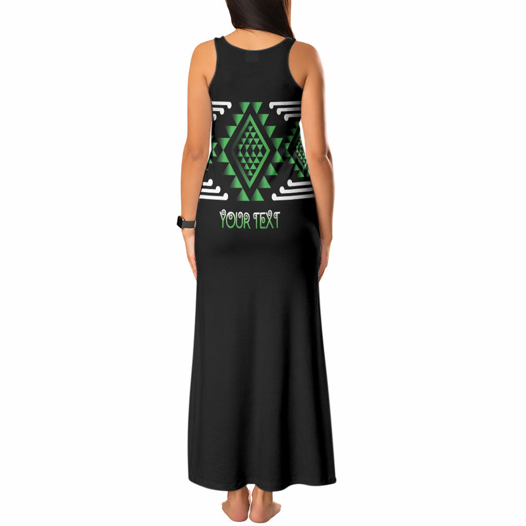 Aotearoa Atua Papatuanuku Personalised Tank Maxi Dress Maori Earth Mother Taniko Motifs LT14 - Polynesian Pride