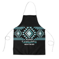Aotearoa Atua Tangaroa Apron Maori God Of The Sea Taniko Motifs LT14 Turquoise - Polynesian Pride