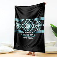 Aotearoa Atua Tangaroa Blanket Maori God Of The Sea Taniko Motifs LT14 - Polynesian Pride