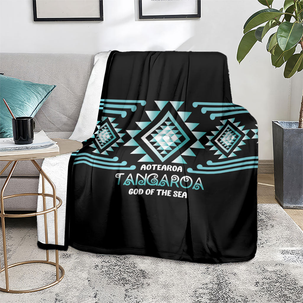 Aotearoa Atua Tangaroa Blanket Maori God Of The Sea Taniko Motifs LT14 - Polynesian Pride