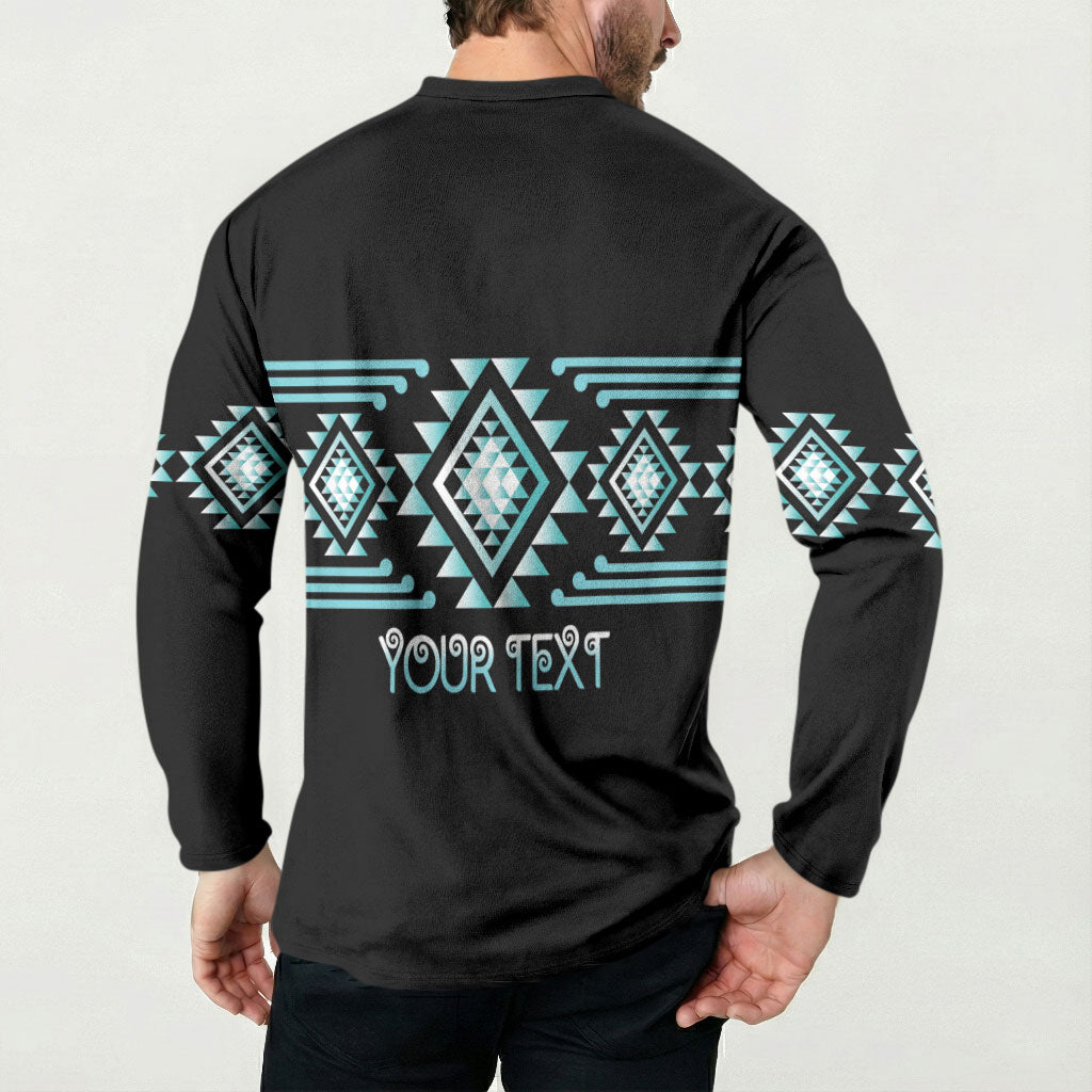Aotearoa Atua Tangaroa Personalised Button Sweatshirt Maori God Of The Sea Taniko Motifs LT14 - Polynesian Pride