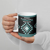 Aotearoa Atua Tangaroa Personalised Ceramic Mug Maori God Of The Sea Taniko Motifs LT14 - Polynesian Pride