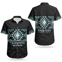 Aotearoa Atua Tangaroa Personalised Couples Matching Off Shoulder Maxi Dress and Hawaiian Shirt Maori God Of The Sea Taniko Motifs LT14 - Polynesian Pride
