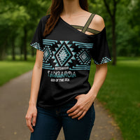 Aotearoa Atua Tangaroa Personalised Cross Shoulder Shirt Maori God Of The Sea Taniko Motifs LT14 - Polynesian Pride