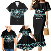Aotearoa Atua Tangaroa Personalised Family Matching Mermaid Dress and Hawaiian Shirt Maori God Of The Sea Taniko Motifs LT14 - Polynesian Pride