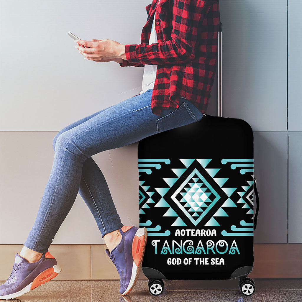 Aotearoa Atua Tangaroa Luggage Cover Maori God Of The Sea Taniko Motifs LT14 - Polynesian Pride
