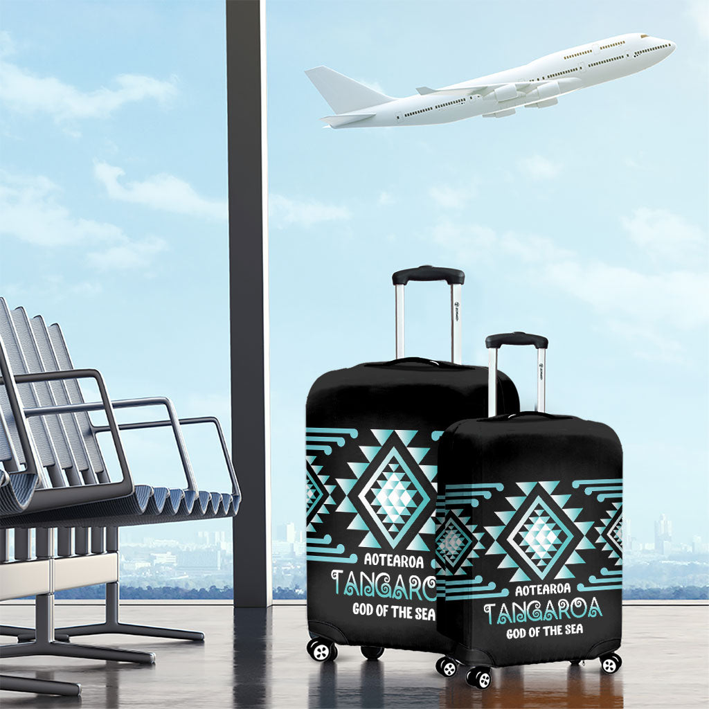 Aotearoa Atua Tangaroa Luggage Cover Maori God Of The Sea Taniko Motifs LT14 - Polynesian Pride