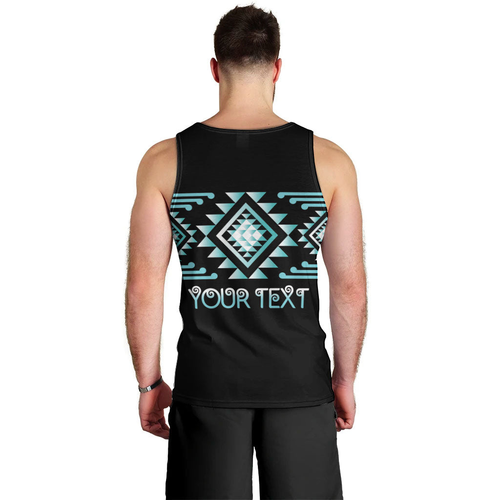 Aotearoa Atua Tangaroa Personalised Men Tank Top Maori God Of The Sea Taniko Motifs LT14 - Polynesian Pride