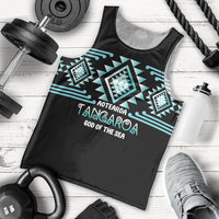 Aotearoa Atua Tangaroa Personalised Men Tank Top Maori God Of The Sea Taniko Motifs LT14 - Polynesian Pride