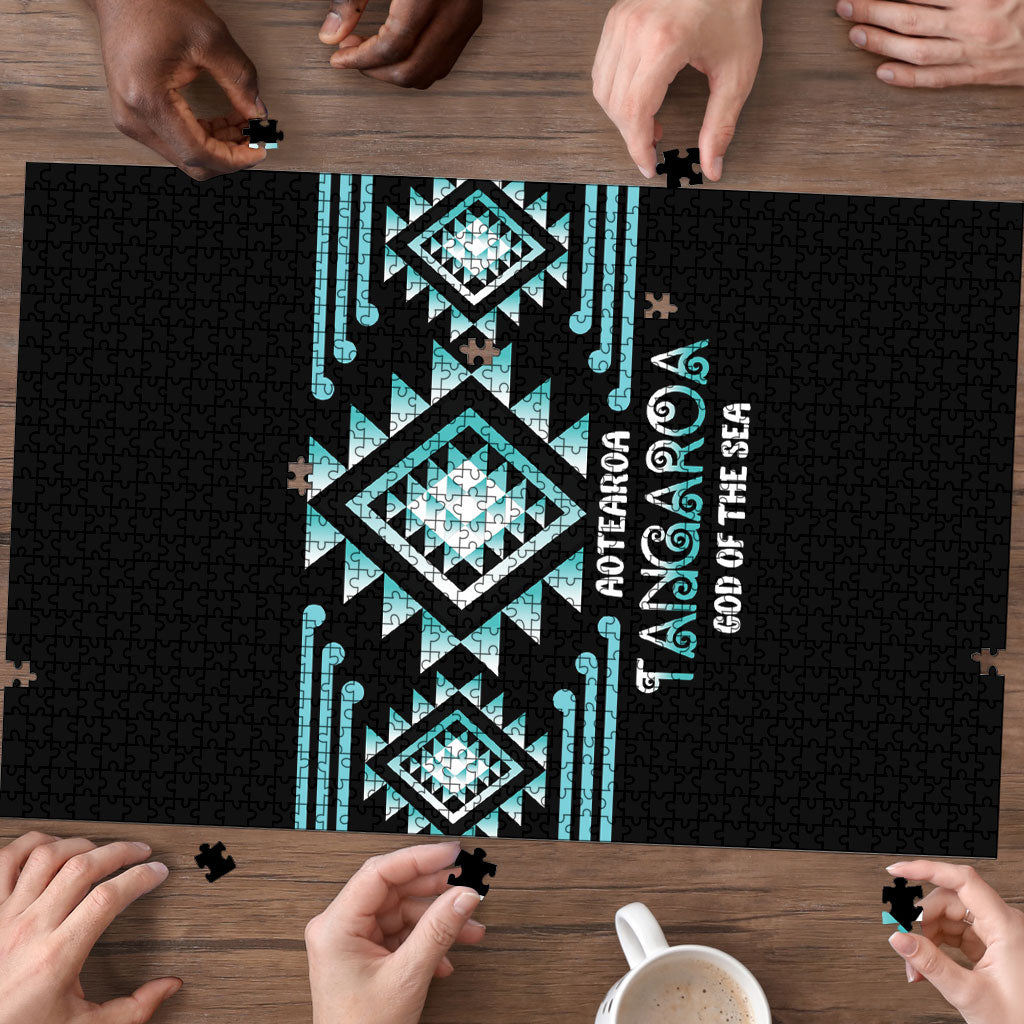 Aotearoa Atua Tangaroa Puzzle Maori God Of The Sea Taniko Motifs LT14 - Polynesian Pride