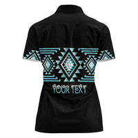 Aotearoa Atua Tangaroa Personalised Women Polo Shirt Maori God Of The Sea Taniko Motifs LT14 - Polynesian Pride