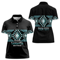 Aotearoa Atua Tangaroa Personalised Women Polo Shirt Maori God Of The Sea Taniko Motifs LT14 - Polynesian Pride