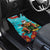 Hawaii Christmas Car Mats Mele Kalikimaka Poinsettia Lei - Cyan